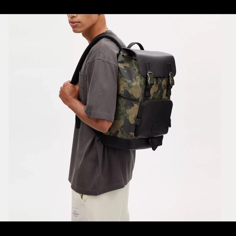 Coach Camouflage and Black Men's Backpack